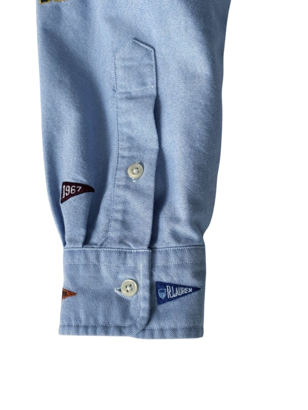Polo Ralph Lauren Classic Fit Varsity Embroidered blue Oxford Shirt | M - Picture 12 of 16
